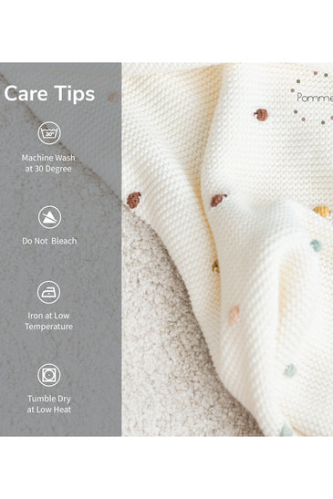 Cute Sheep Pattern Knitted Baby Blanket