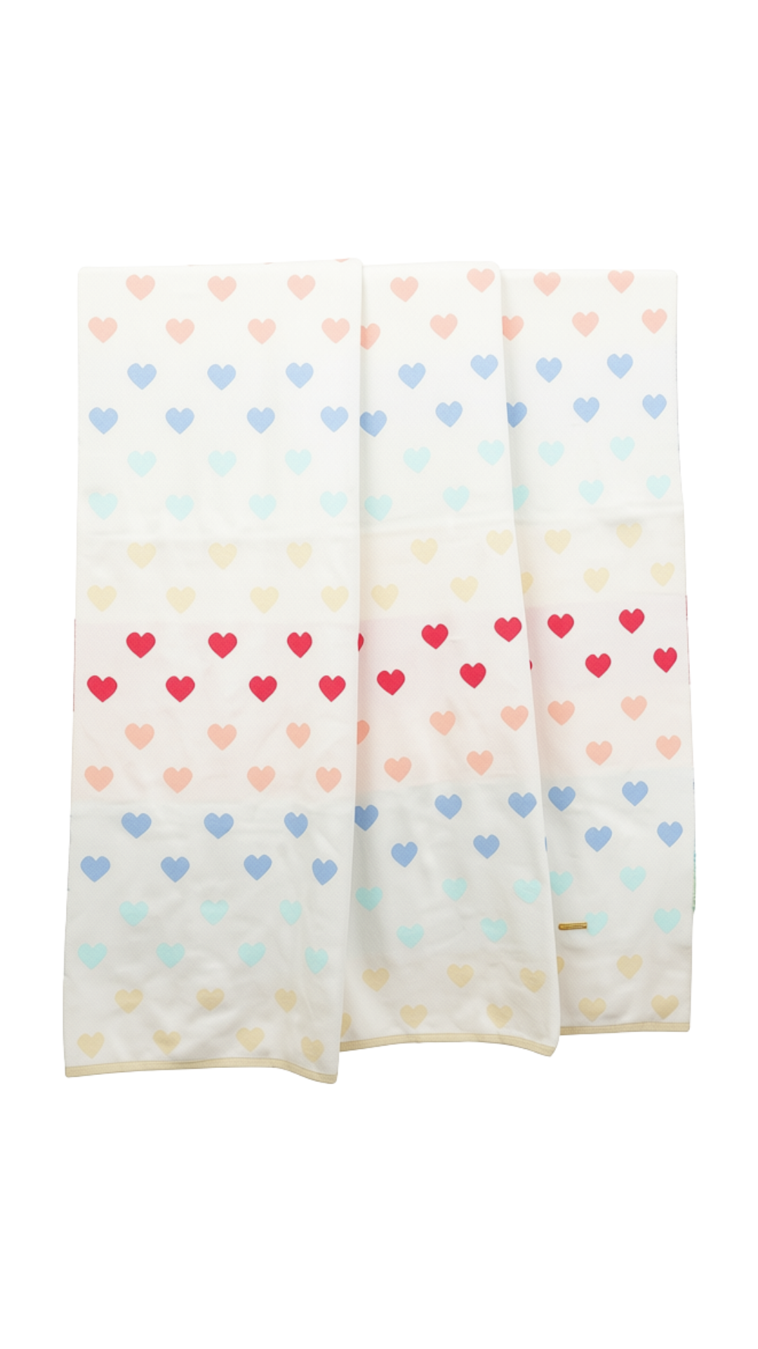 Pomme Cotton Knitted colorful Hearts Baby Blanket