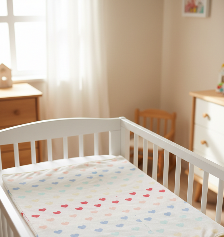 Pomme Cotton Knitted colorful Hearts Baby Blanket