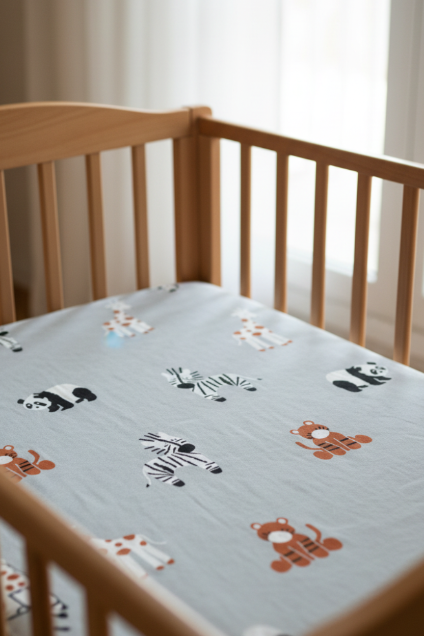 Pomme Little Zoo Baby Blanket (Light Grey)