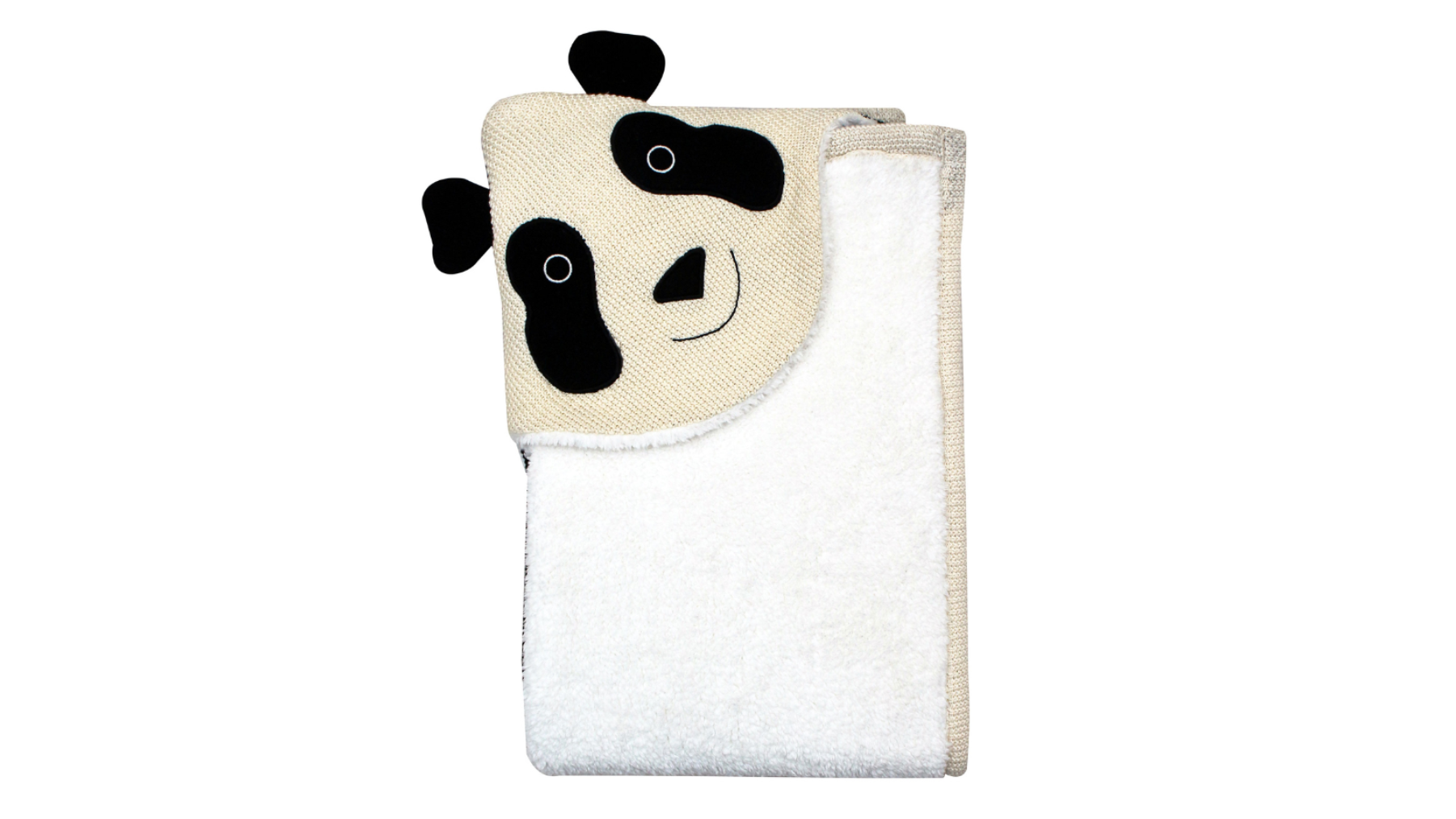 Pomme Cotton Knitted Panda Hooded Blanket