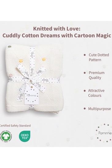 Ivory Knitted Baby Blanket