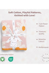 Flower Pattern Knitted Baby Blanket