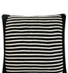 Pomme Cotton Knitted Decorative Cushion Cover Navy Ivory with 3D Stripe  texture Knit