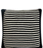 Pomme Cotton Knitted Decorative Cushion Cover Navy Ivory with 3D Stripe  texture Knit