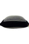 Pomme Cotton Knitted Decorative Cushion Cover Navy Ivory with 3D Stripe  texture Knit