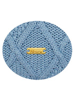 Load image into Gallery viewer, Pomme Cotton Knitted Decorative Cushion Cover Blue Cable  Texture Knit