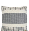 Pomme Cotton Knitted Decorative Cushion Cover Grey Cable with Soft Chenille texture Knit