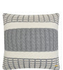 Pomme Cotton Knitted Decorative Cushion Cover Grey Cable with Soft Chenille texture Knit
