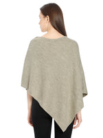 Load image into Gallery viewer, POMME Merino Wool Knitted Beige Mix Poncho for Women