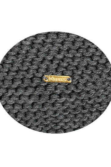 Pomme Acrylic Knitted Grey melange (Blanche Cable Knit) Poncho for Women