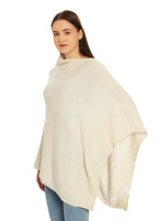 Load image into Gallery viewer, POMME Merino Wool Knitted Ivory (Plain Knit) Poncho for Women