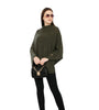 POMME Merino Wool Knitted Jade Green Poncho for Women