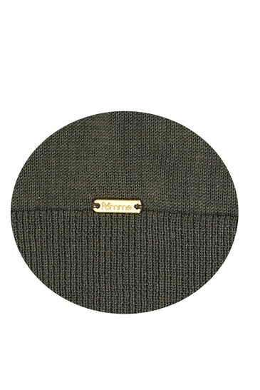 POMME Merino Wool Knitted Jade Green Poncho for Women