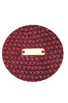 POMME Acrylic Knitted Grape Wine (Moss Stitch Pattern) Poncho for Women