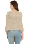 POMME Acrylic Knitted Rice Poncho for Women