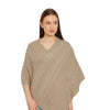 POMME Acrylic Knitted (Bleached Sand) poncho for Women