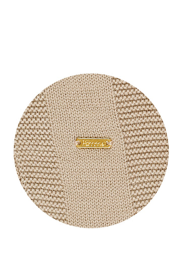 POMME Acrylic Knitted (Bleached Sand) poncho for Women