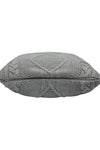 Pomme Cotton Knitted Decorative Cushion Cover Grey Melange Cable Texture Knit