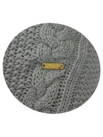 Load image into Gallery viewer, Pomme Cotton Knitted Decorative Cushion Cover Grey Melange Cable Texture Knit
