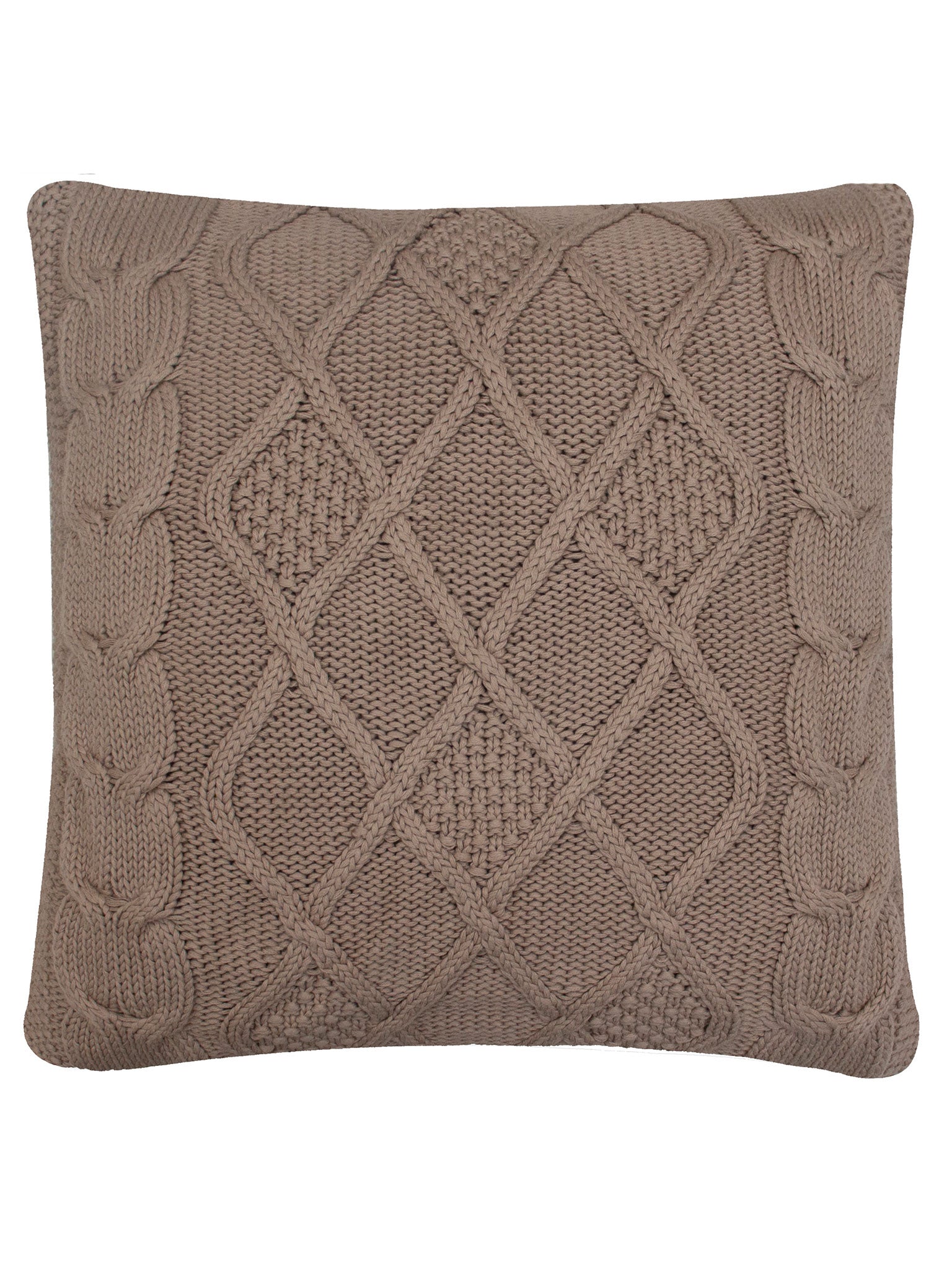 Pomme Cotton Knitted Decorative Cushion Cover Tanin Cable Texture Knit