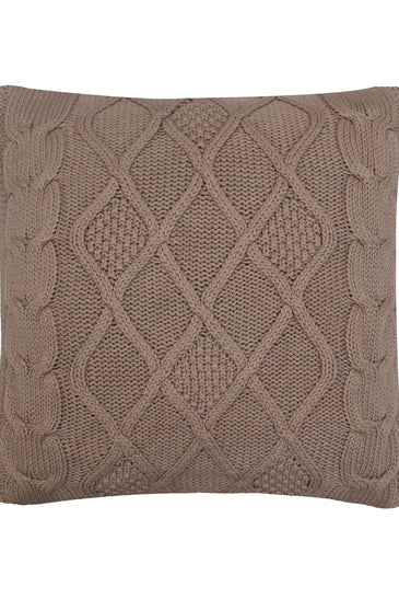 Pomme Cotton Knitted Decorative Cushion Cover Tanin Cable Texture Knit