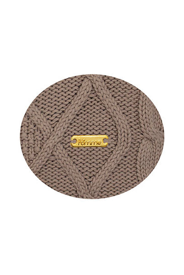 Pomme Cotton Knitted Decorative Cushion Cover Stone Cable texture Knit