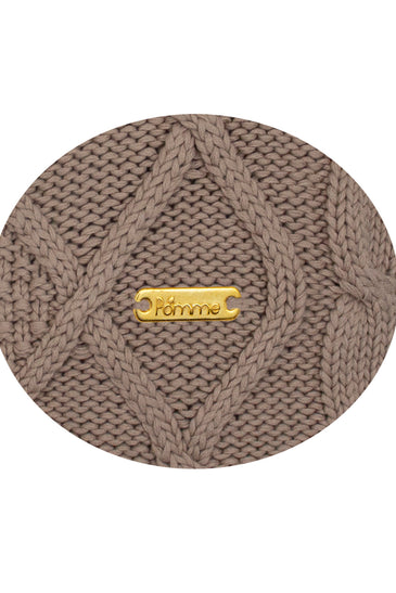 Pomme Cotton Knitted Decorative Cushion Cover Tanin Cable Texture Knit