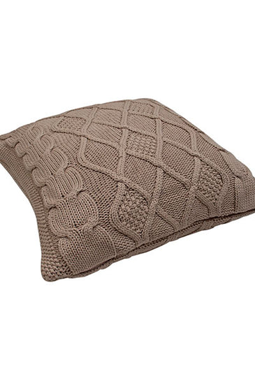 Pomme Cotton Knitted Decorative Cushion Cover Stone Cable texture Knit