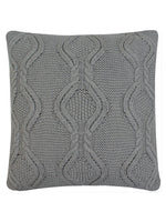 Load image into Gallery viewer, Pomme Cotton Knitted Decorative Cushion Cover Grey  Cable Texture Knit
