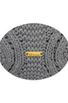 Pomme Cotton Knitted Decorative Cushion Cover Grey  Cable Texture Knit