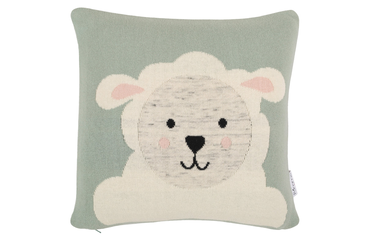 Pomme Cotton Knitted Sweet Baby Sheep Cushion Cover