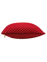 Load image into Gallery viewer, Pomme Cotton Knitted Decorative Cushion Cover Red Melange with Ivory 3D Quilted