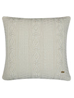 Load image into Gallery viewer, Pomme Cotton Knitted Decorative Cushion Cover Ivory  Cable Texture Knit