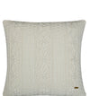 Pomme Cotton Knitted Decorative Cushion Cover Ivory  Cable Texture Knit