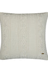 Pomme Cotton Knitted Decorative Cushion Cover Ivory  Cable Texture Knit