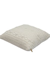 Pomme Cotton Knitted Decorative Cushion Cover Ivory  Cable Texture Knit