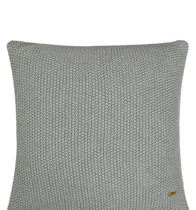 Pomme Cotton Knitted Decorative Cushion Cover Grey Mini Moss Knit