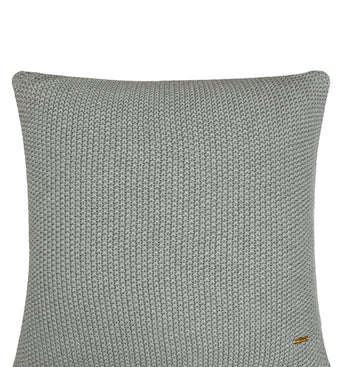 Pomme Cotton Knitted Decorative Cushion Cover Grey Mini Moss Knit