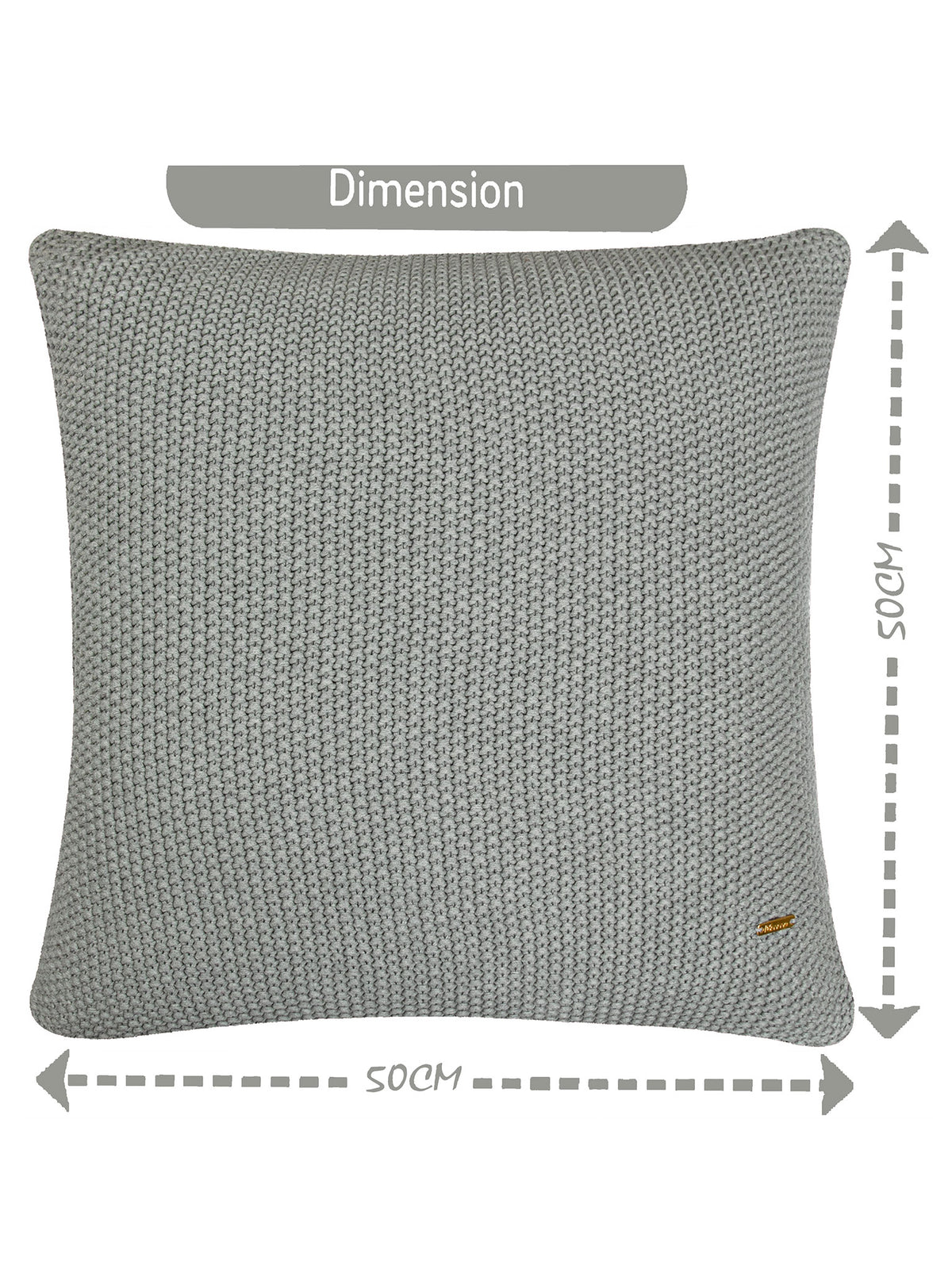 Pomme Mini Moss Knitted Decorative Cushion Cover (Grey)