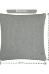 Pomme Cotton Knitted Decorative Cushion Cover Grey Mini Moss Knit