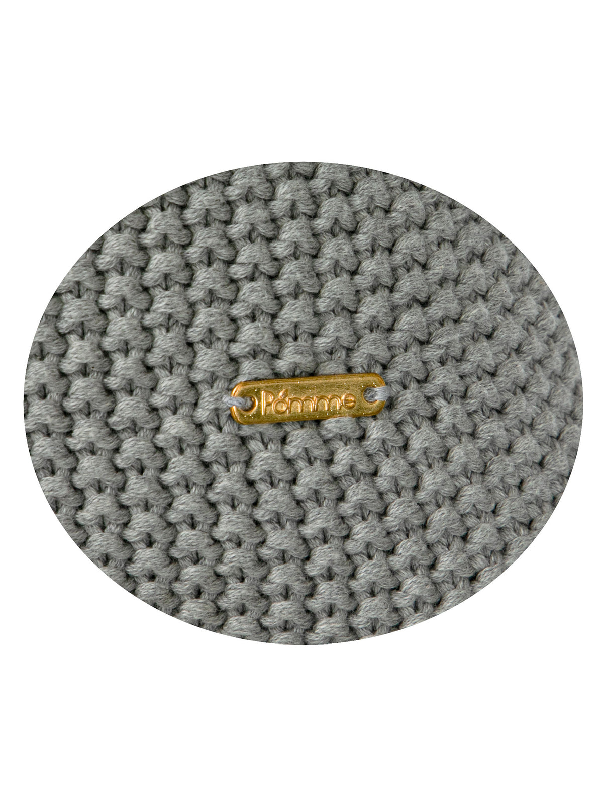 Pomme Mini Moss Knitted Decorative Cushion Cover (Grey)