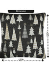 Pomme Cotton Knitted Decorative Cushion Cover Dk Grey Ivory Christmas Tree Pattern