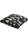 Pomme Cotton Knitted Decorative Cushion Cover Dk Grey Ivory Christmas Tree Pattern