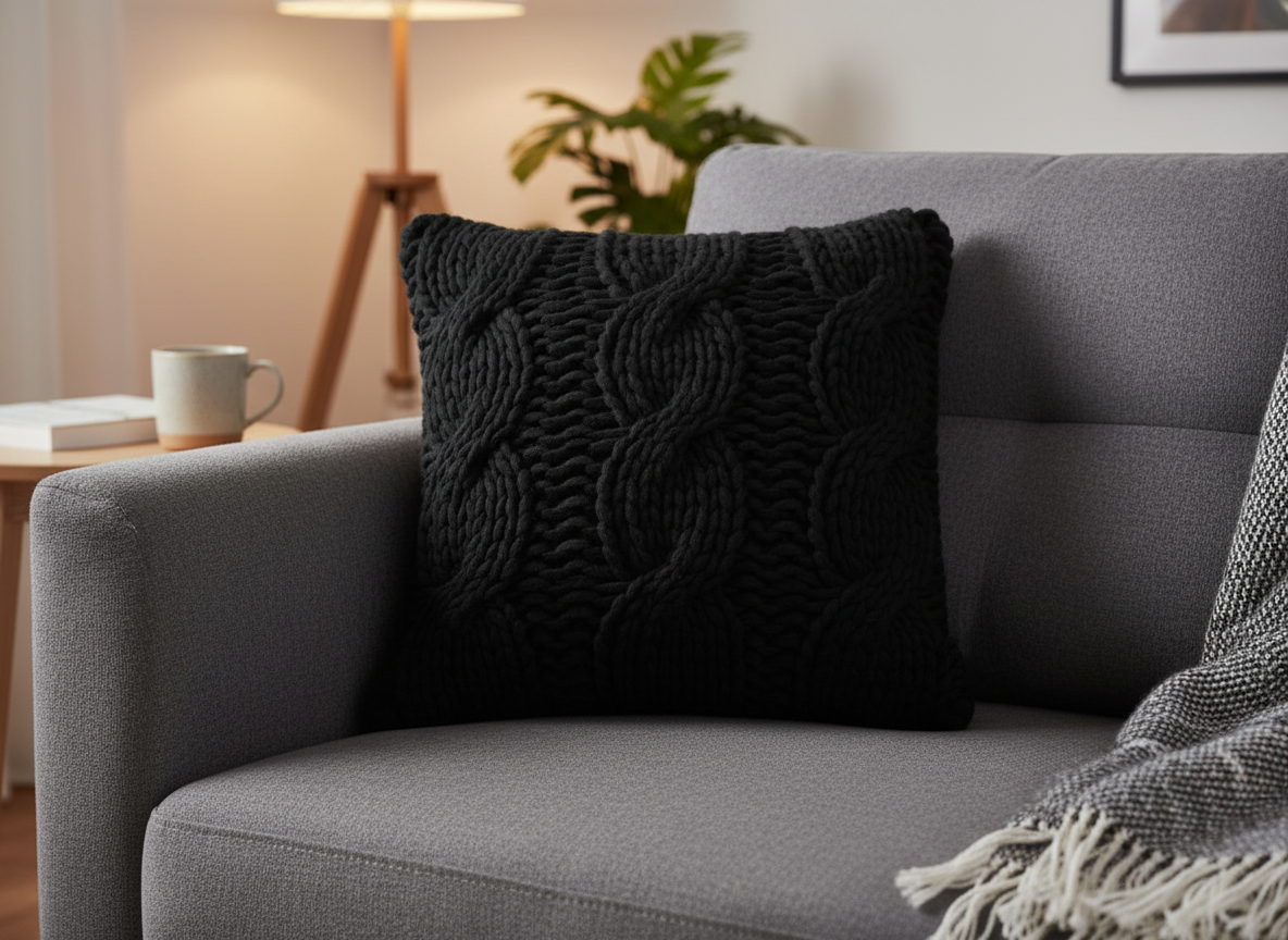 Knitted Cushion  Cover