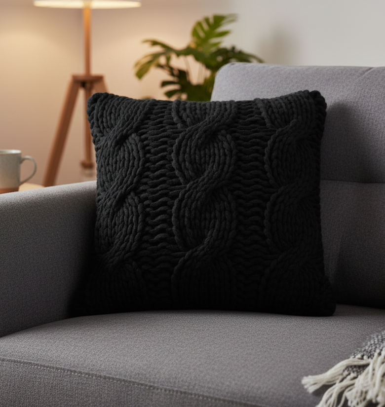 Knitted Cushion  Cover