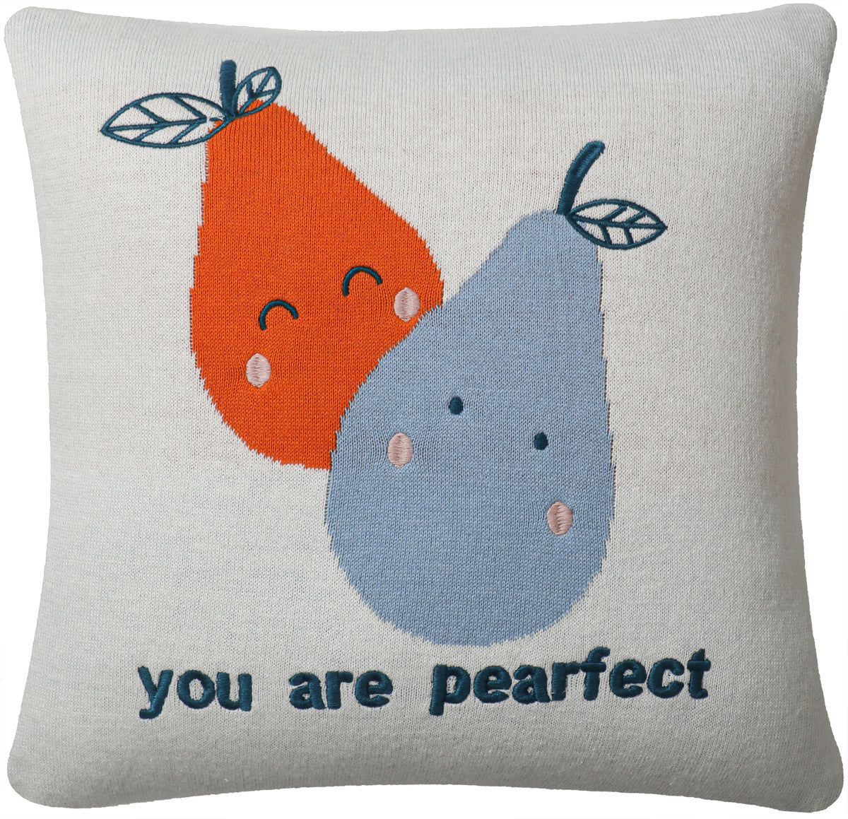 Pomme Cotton Knitted You are "pearfect" Cushion Cover