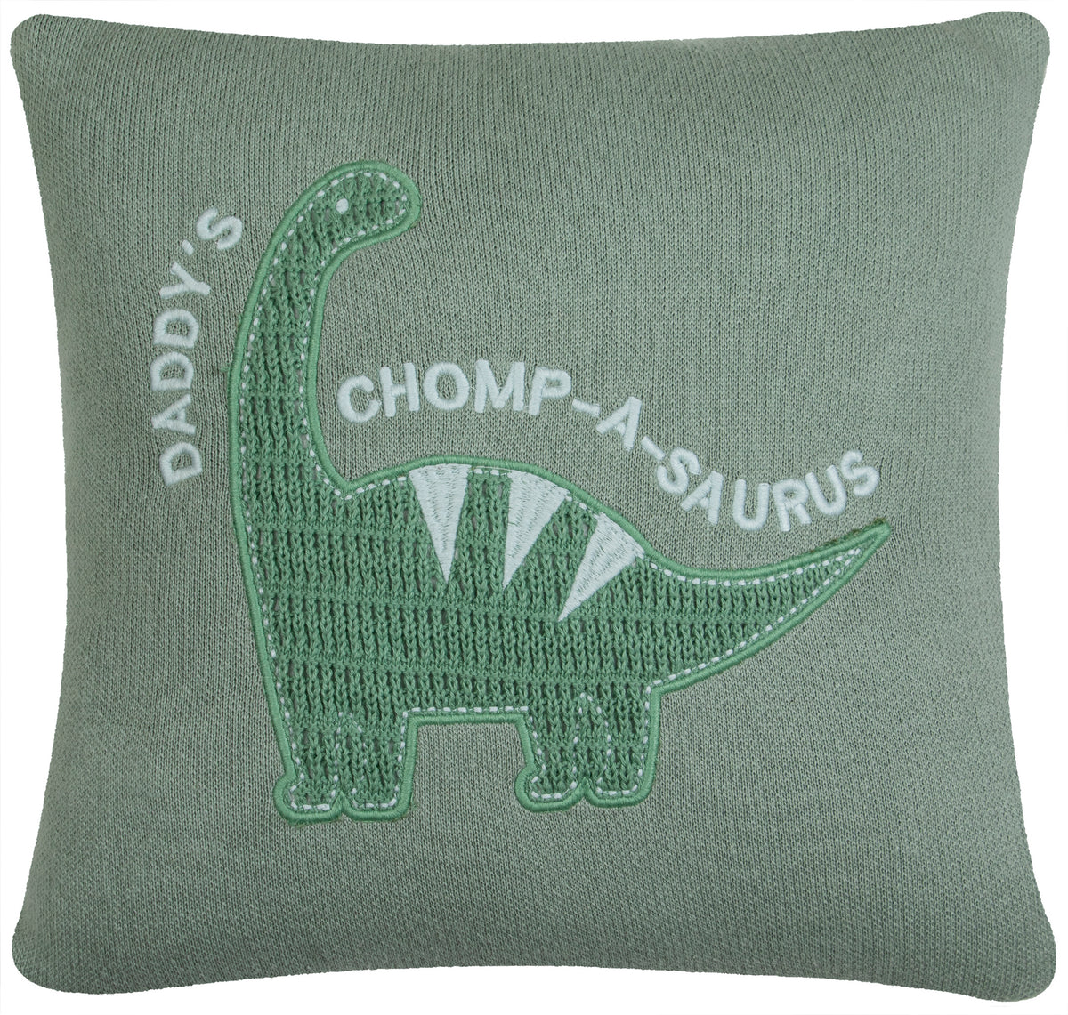 Pomme Cotton Knitted Dino Chomp-A-Saurus Cushion Cover