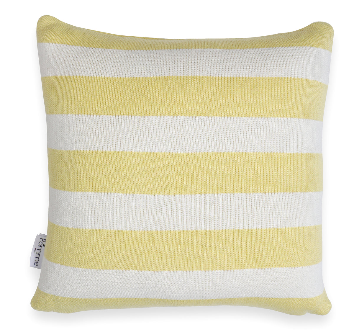 Pomme Striped Cushion Cover With Cute Giraffe Pocket (Ivory & Aurora)
