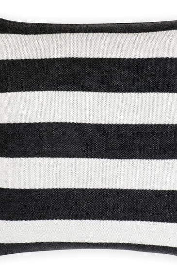 Kids Cushion Cover With Cute Zebra Pattern Dk. Grey Ivory